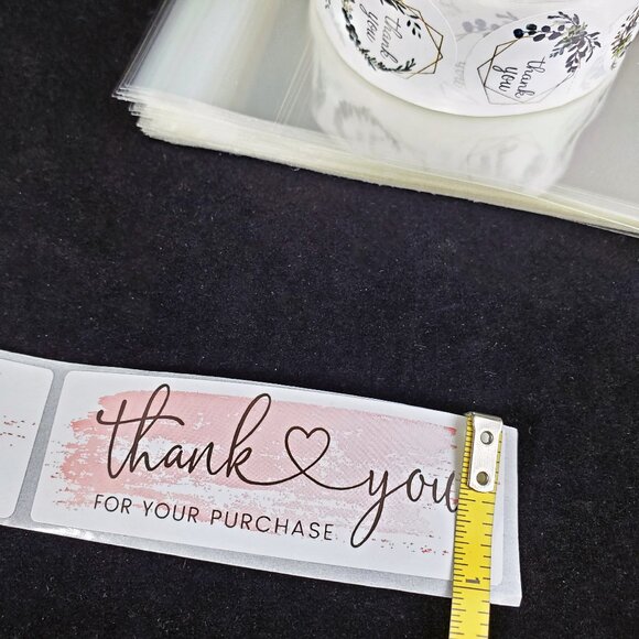 Thank you stickers and clear cello bags bundle for packaging - Picture 10 of 10